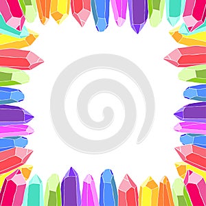 ÃÂrystals square frame isolated on the white